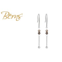 R34531 EARRINGS PEARLINA LATTE SS