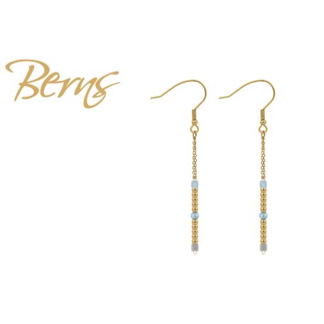 R34546 EARRINGS CLAT AQUA.SH GO