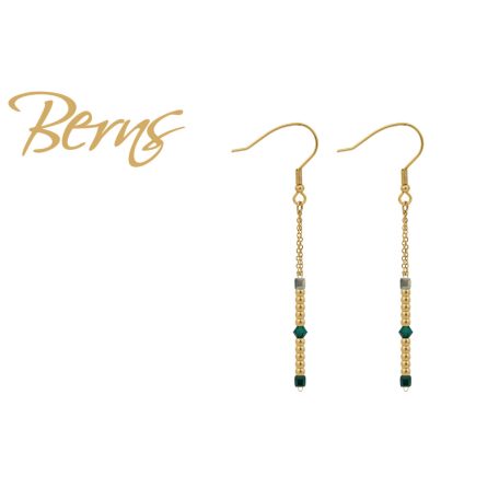R34549 EARRINGS CLAT EMERALD GO