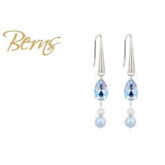 R34599 EARRINGS ESSENCE LTBLUE-LTSAPPHIRE SS