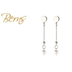 R34616 EARRINGS PEARLETTE WHITE SS