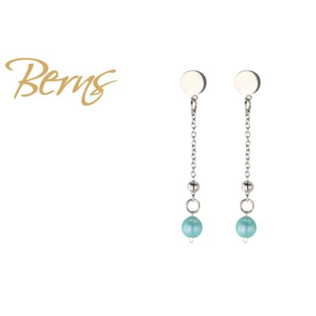 R34618 EARRINGS PEARLETTE LTTURQUISE SS