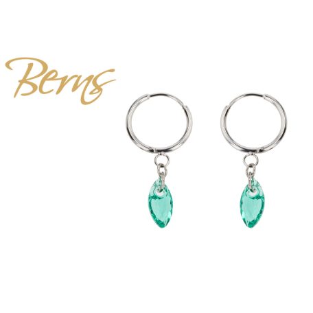 R34626 EARRINGS MARION CARIB.GREEN SS