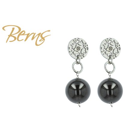 R34660 EARRINGS MANDARA MBLACK SS