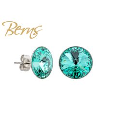 R34699 EARRINGS GALAXY CARIB.GREEN 12MM SS