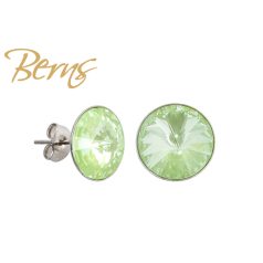 R34702 EARRINGS GALAXY L-PGREEN 12MM SS