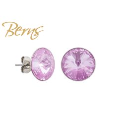 R34703 EARRINGS GALAXY L-PPURPLE 12MM SS