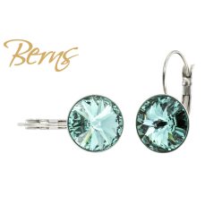 R34709 EARRINGS FR. GALAXY CARIB.GREEN 12MM SS
