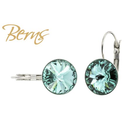 R34709 EARRINGS FR. GALAXY CARIB.GREEN 12MM SS