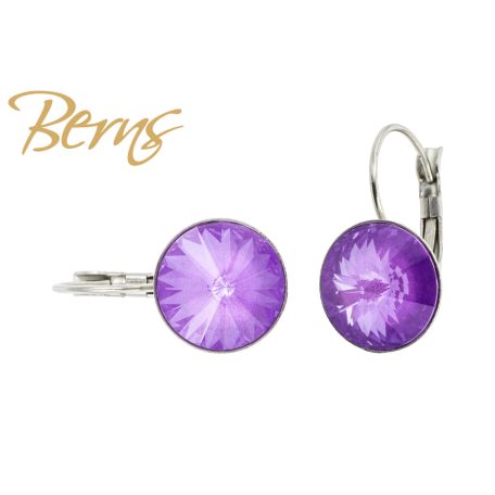 R34710 EARRINGS FR. GALAXY I-EVIOLET 12MM SS