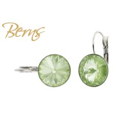 R34712 EARRINGS FR. GALAXY L-PGREE 12MM SS