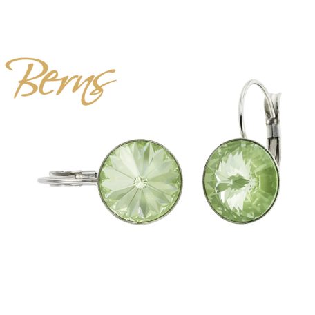 R34712 EARRINGS FR. GALAXY L-PGREE 12MM SS