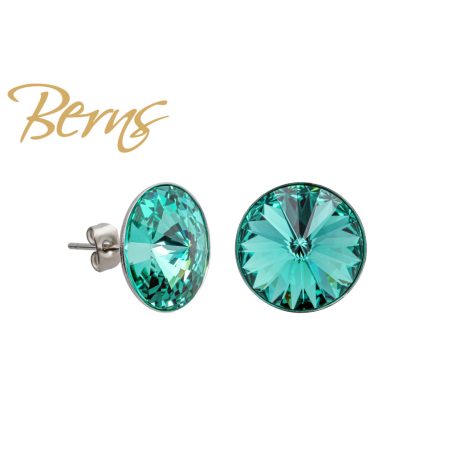 R34721 EARRINGS GALAXY CARIB.GREEN 14MM SS