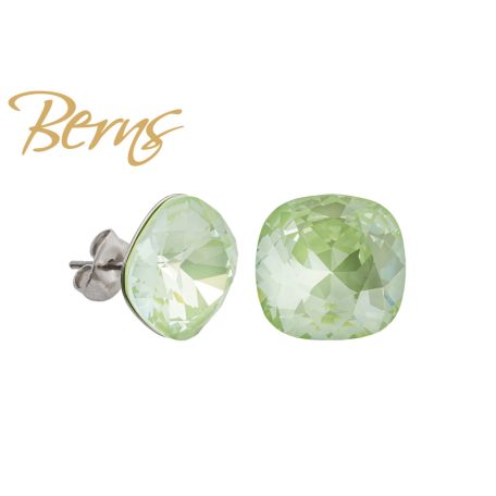 R34743 EARRINGS YLA L-PGREEN 12MM SS