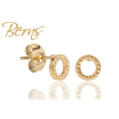 R39011 EARRINGS CLEAR  ROUND W. DOTS GO