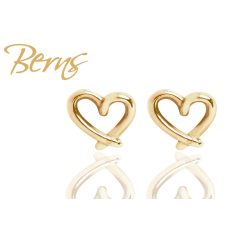R39021 EARRINGS "CLEAR"   HEART BOW  GO