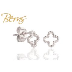 R39080 EARRINGS CLEAR  CROSS  SS