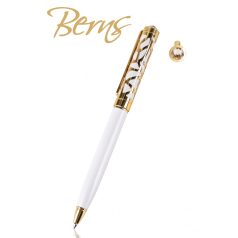 R60613 PEN"PIERCED"WH-GO LSILK